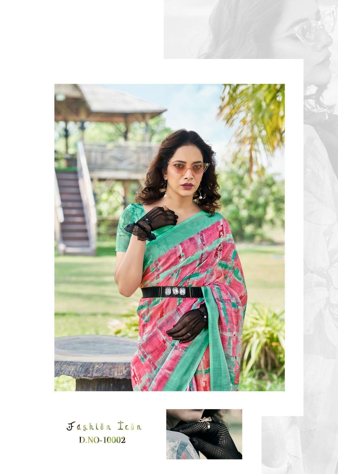siddharth digital mount cottage series 10001-10008 cotton saree 