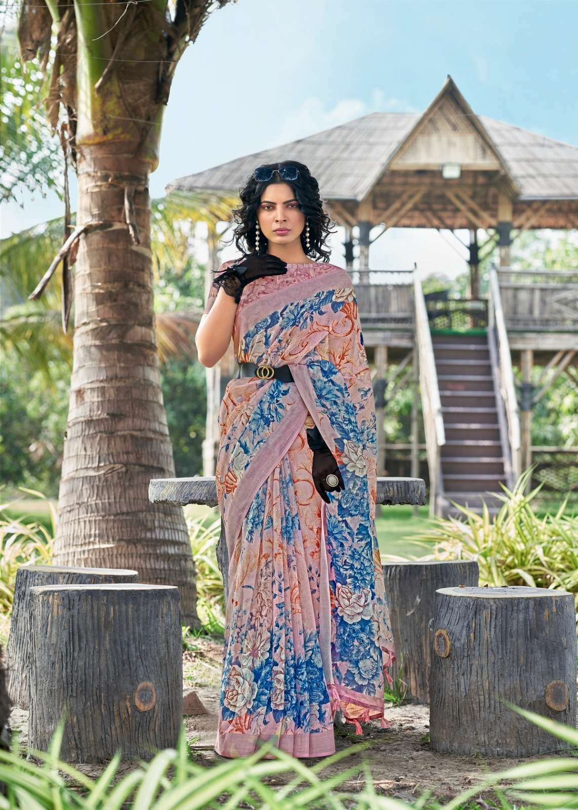 siddharth digital mount cottage series 10001-10008 cotton saree 