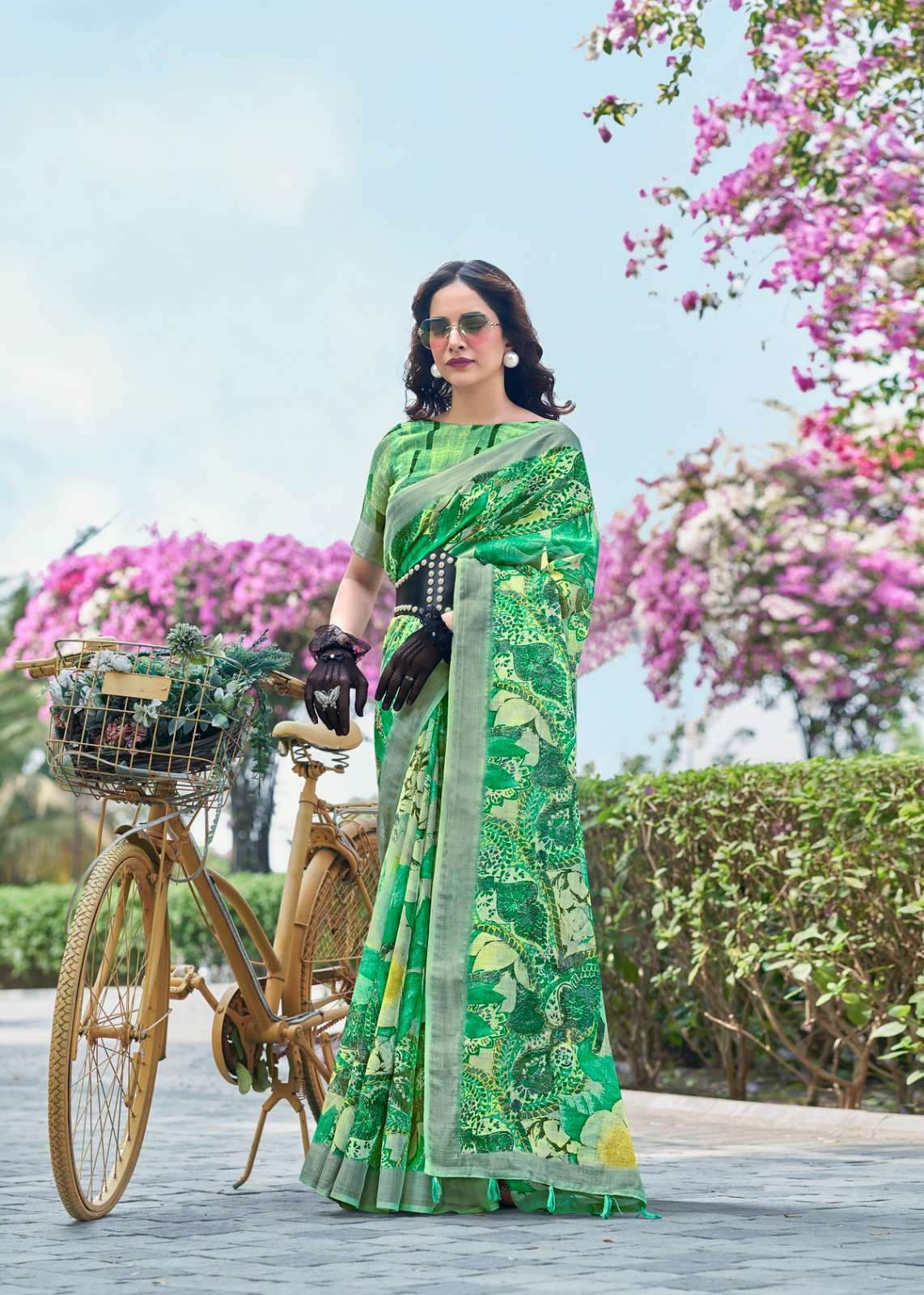 siddharth digital mount cottage series 10001-10008 cotton saree 