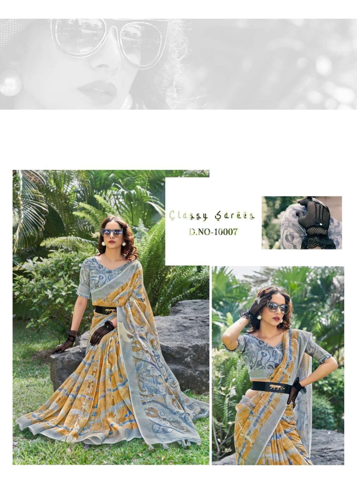 siddharth digital mount cottage series 10001-10008 cotton saree 