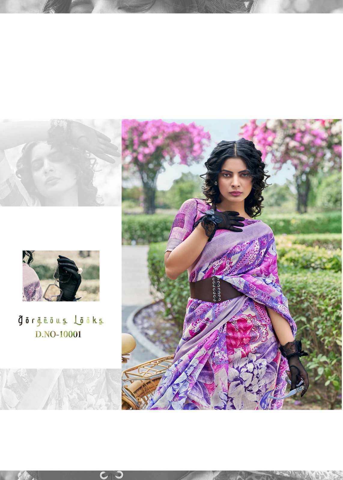 siddharth digital mount cottage series 10001-10008 cotton saree 