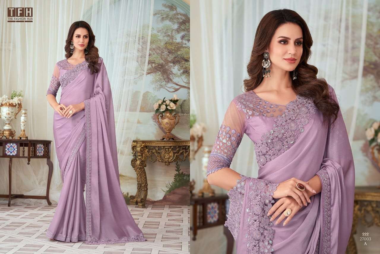 tfh 27003 hit colors designer fancy material saree 