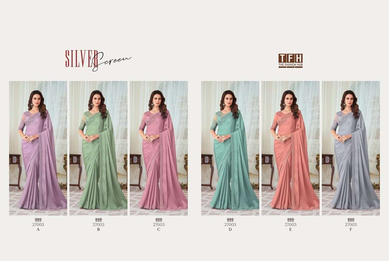 tfh 27003 hit colors designer fancy material saree 