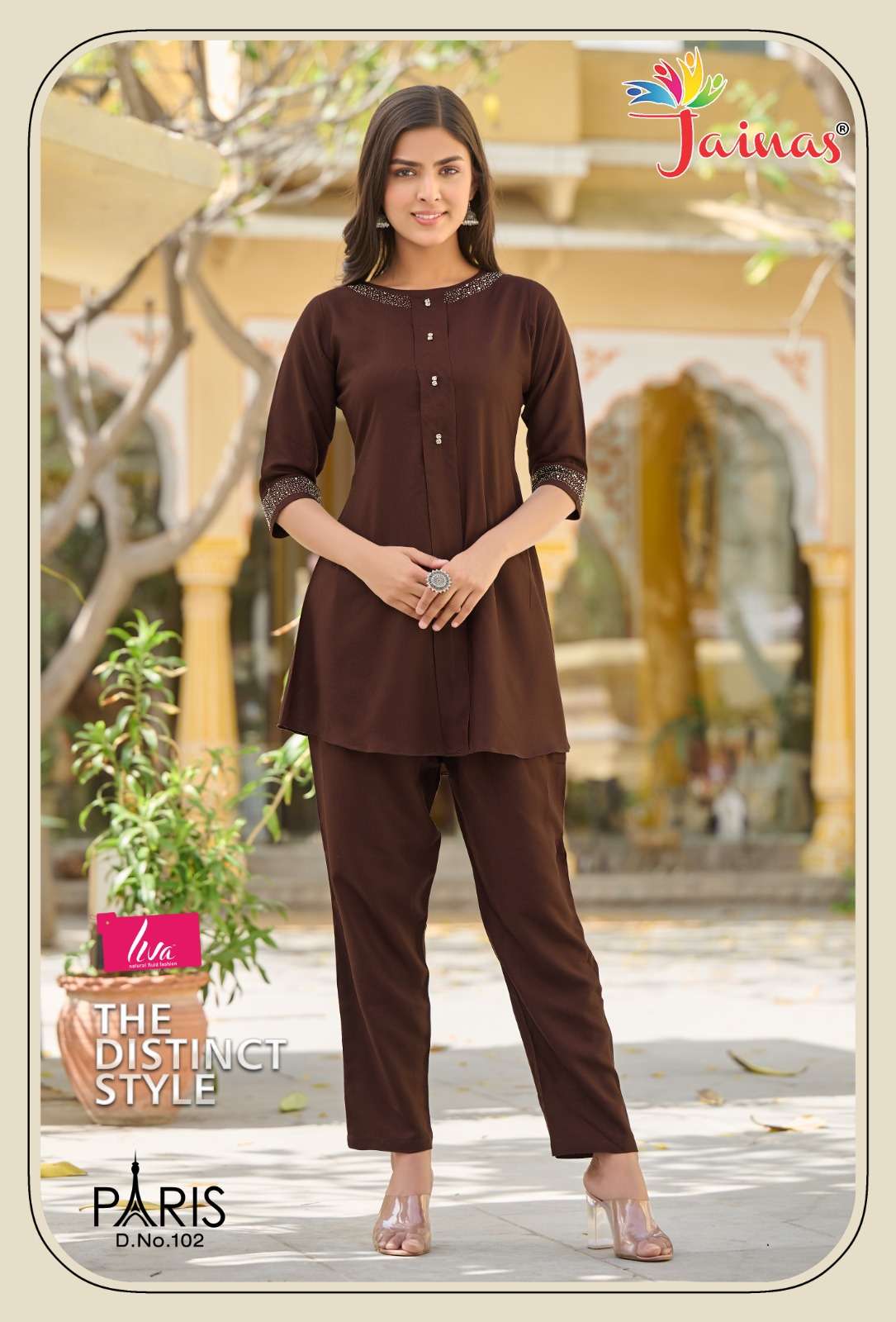 cored sets designer rayon leeva kurti 