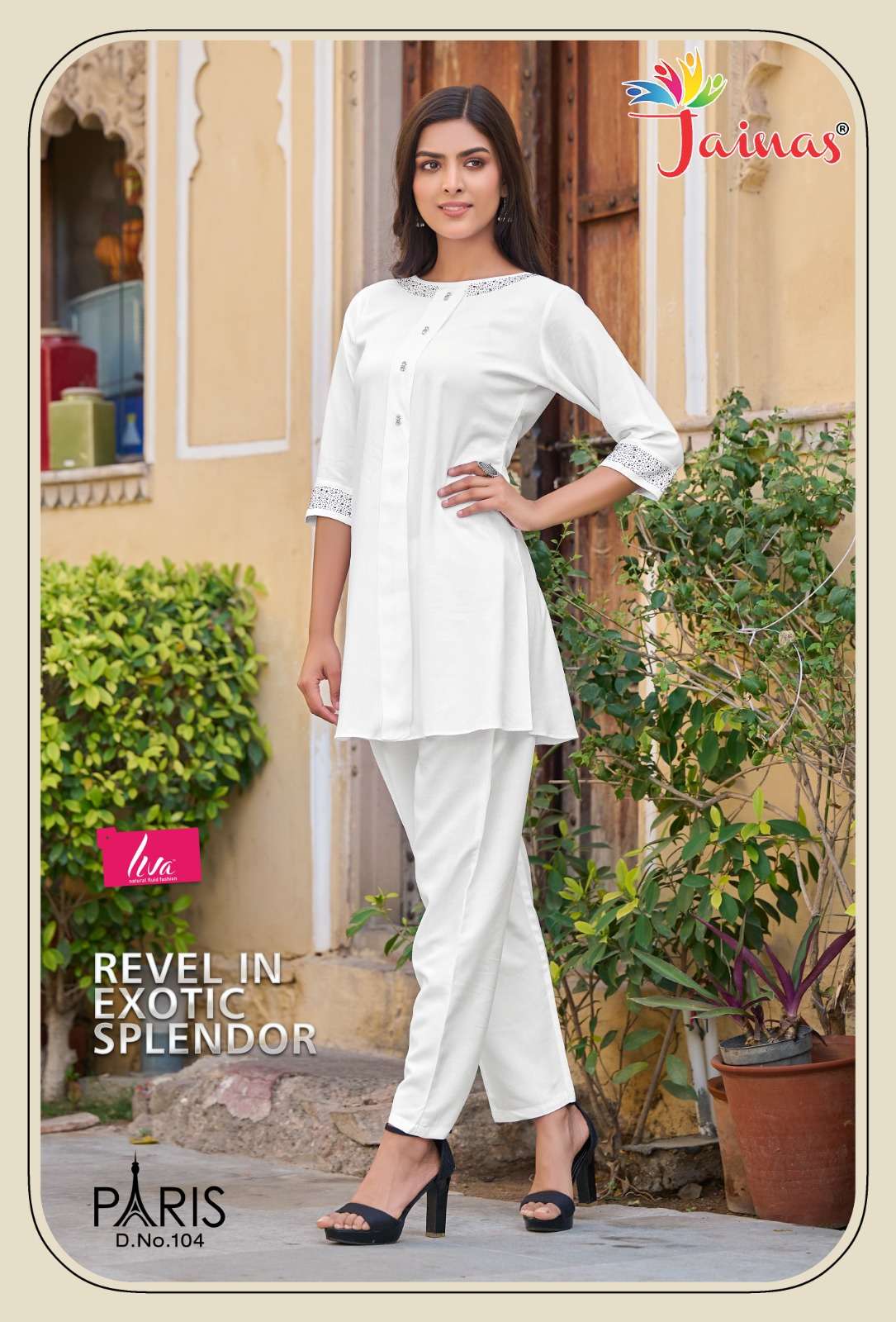 cored sets designer rayon leeva kurti 