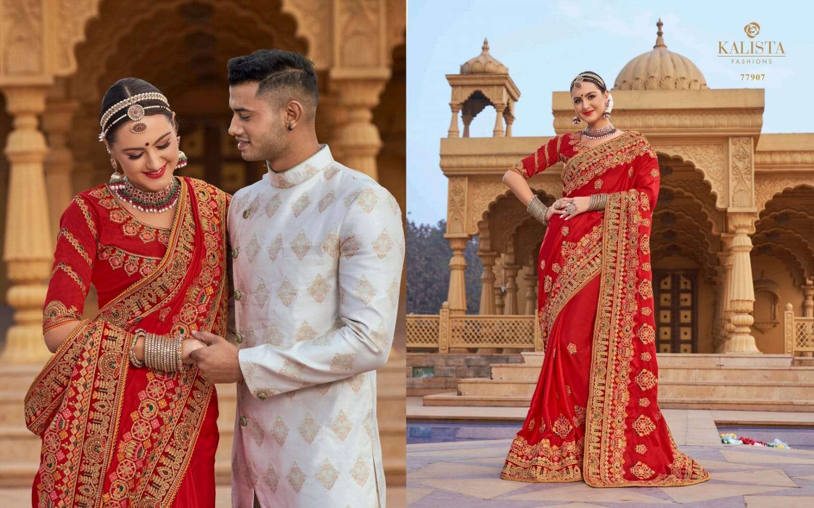 kalista gruhlaxmi 3 series 77907-77912 Blooming satin saree