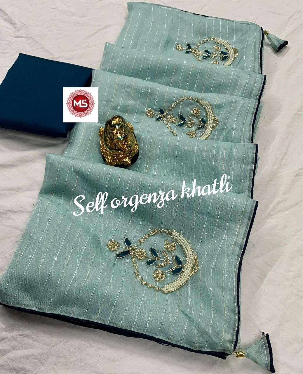 ms brand pure soft weaving organza saree 