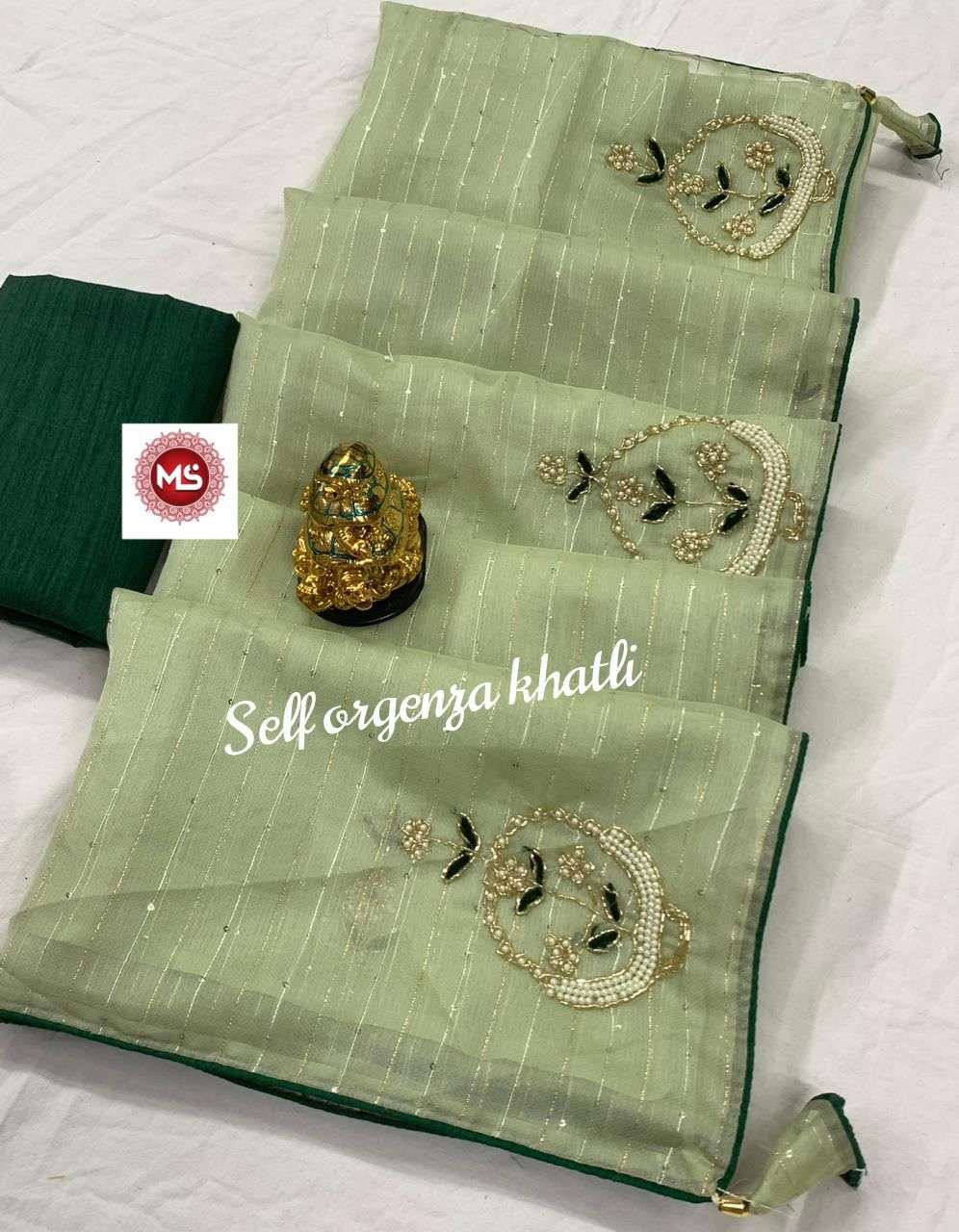 ms brand pure soft weaving organza saree 