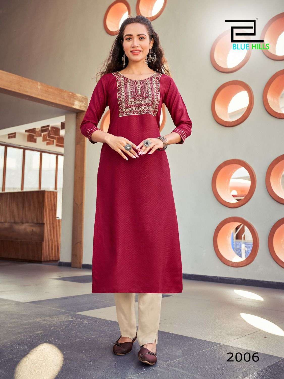 blue hills colorbar vol 20 series 2001-2008 Viscose Dobby kurti