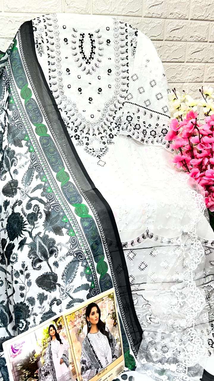 dinsaa suit roohi color designer cambric suit 