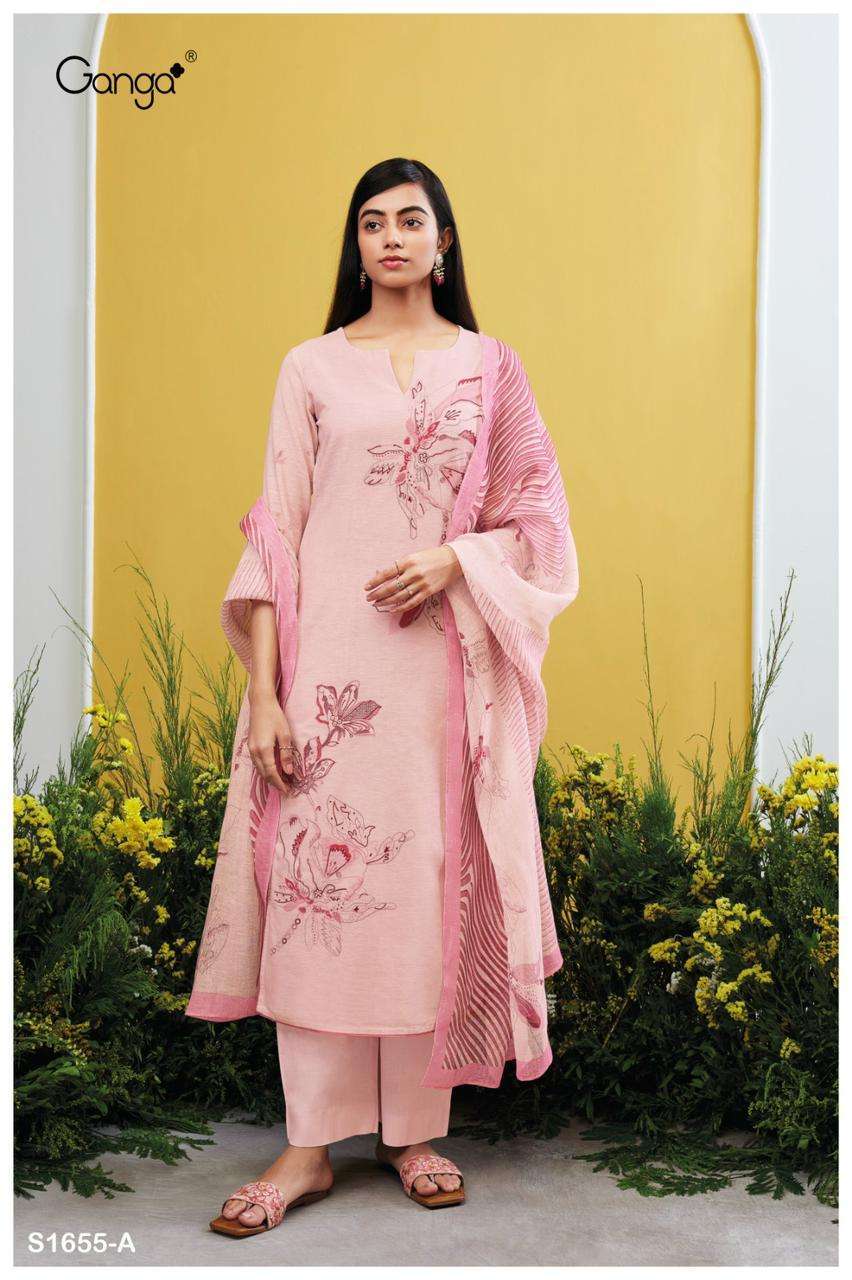 Ganga Shades Premium Linen Designer Ladies Suits Online sale