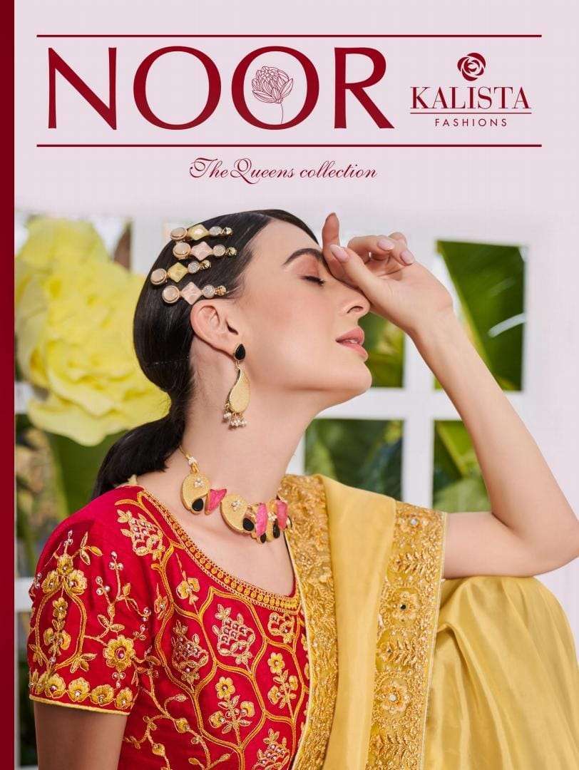 kalista fashion noor series 35100-35105  satin organza saree