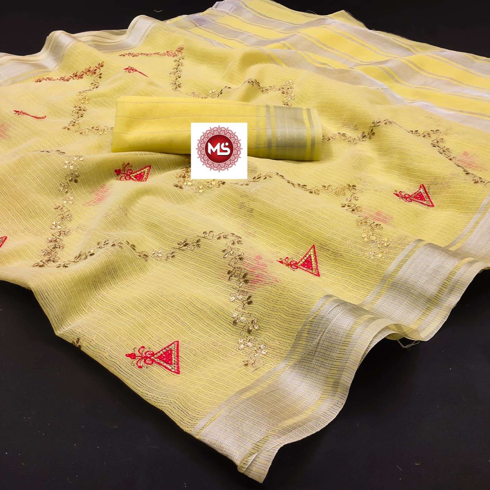 ms brand pure kota doriya cotton saree