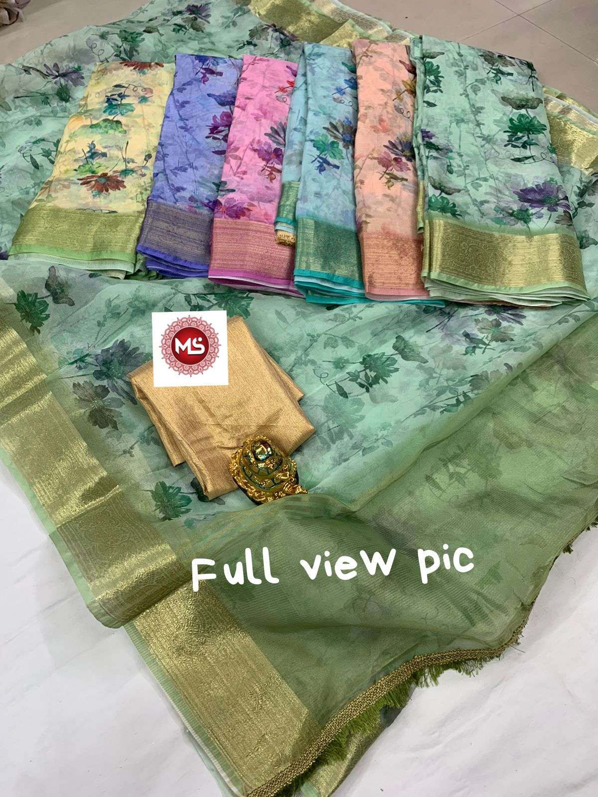 ms brand special pure organza digital saree 