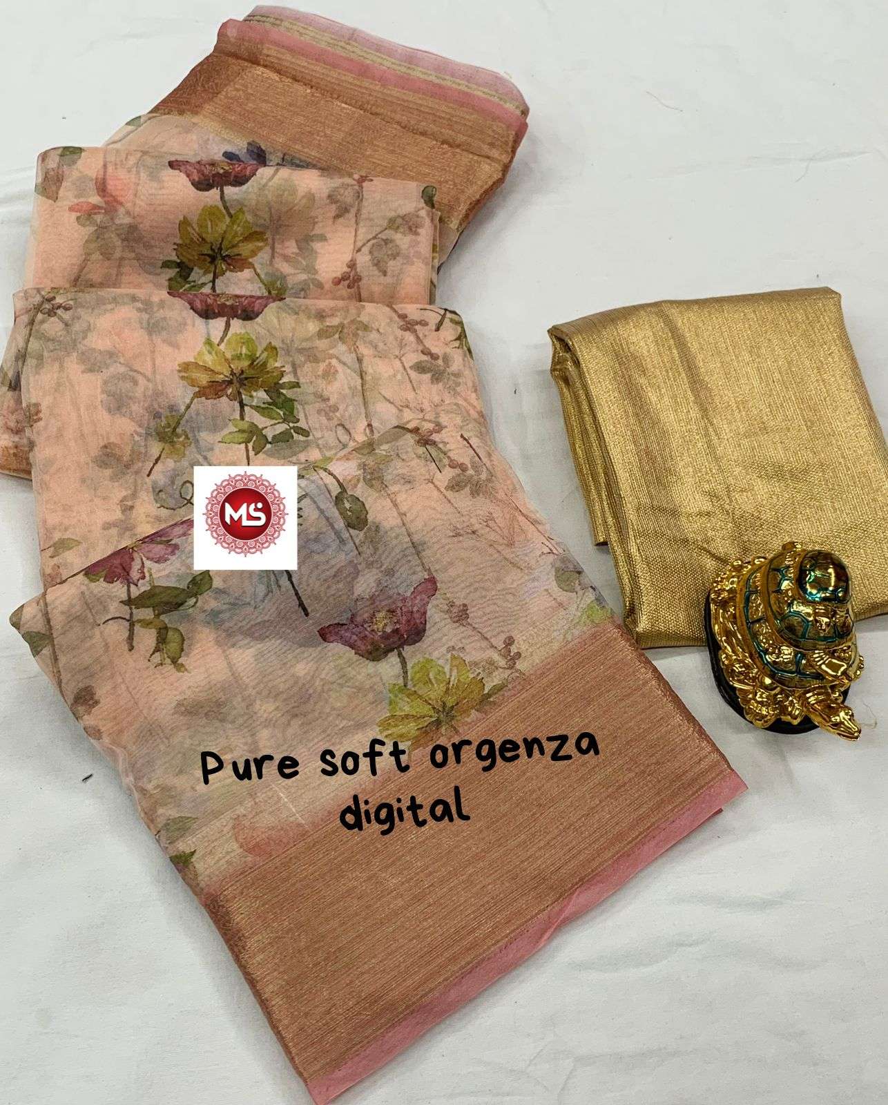 ms brand special pure organza digital saree 