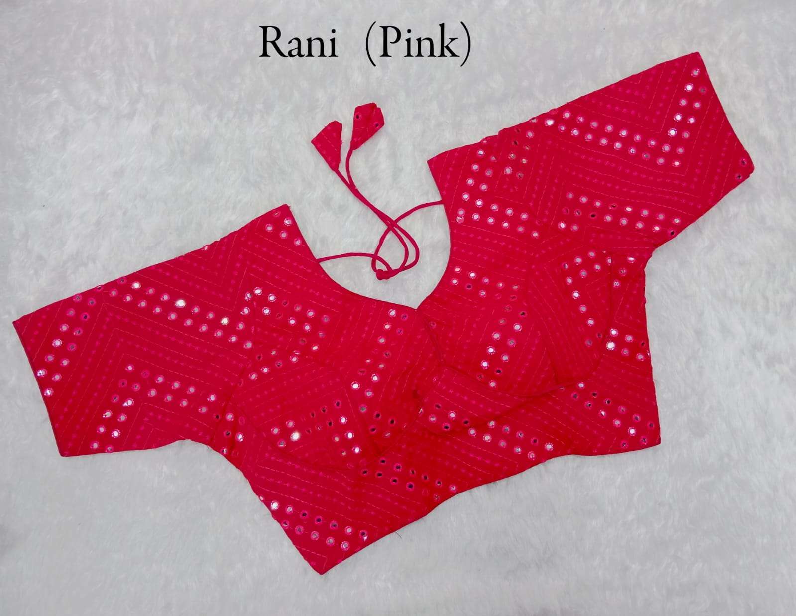 pr georgette mirror work readymade designer blouse