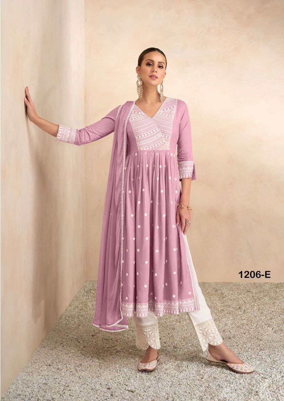 Aadhira vol 4 light color designer pure rayon visvose suit 