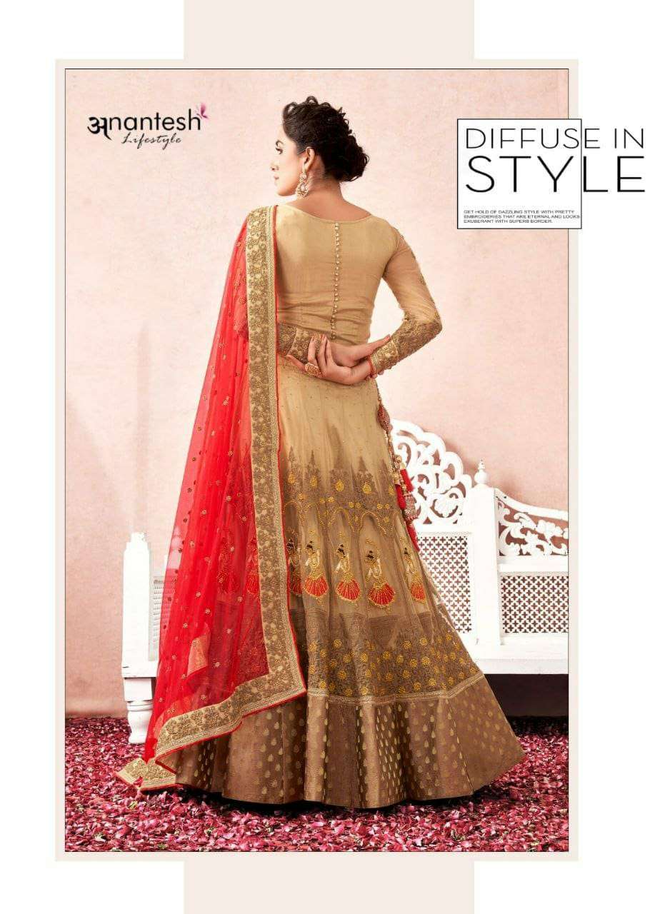 anantesh lifestyle occassions vol 2 series 5003-5008 butterfly net lehenga