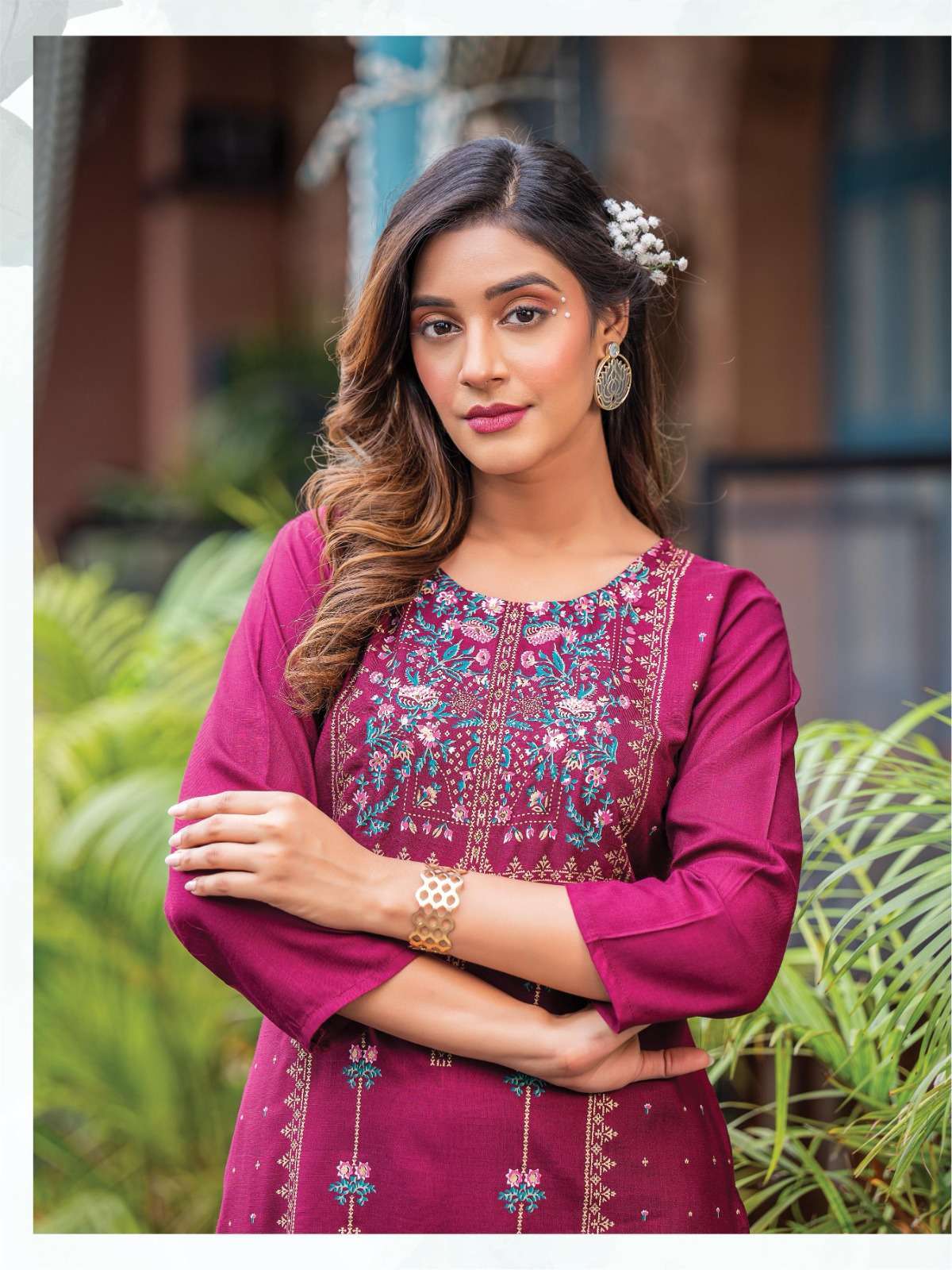 heritage creation classic series 101-108 rayon slub kurti