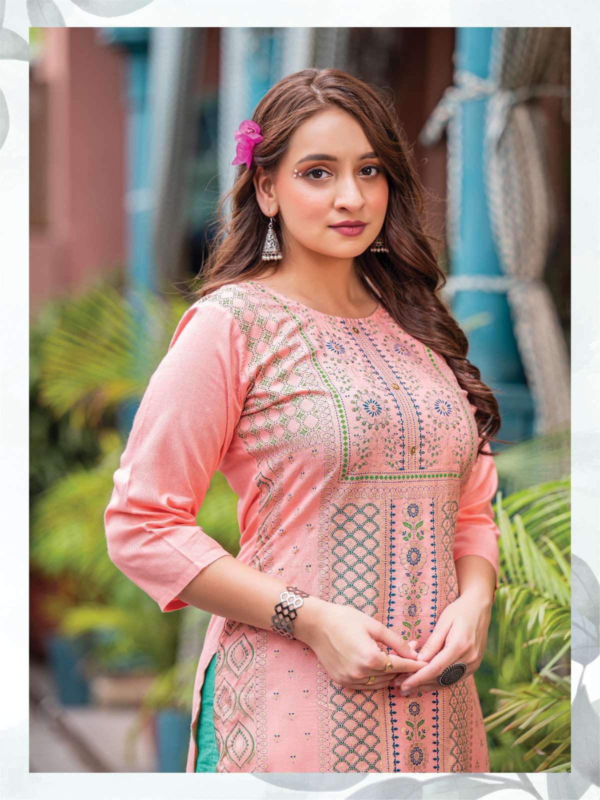 heritage creation classic series 101-108 rayon slub kurti