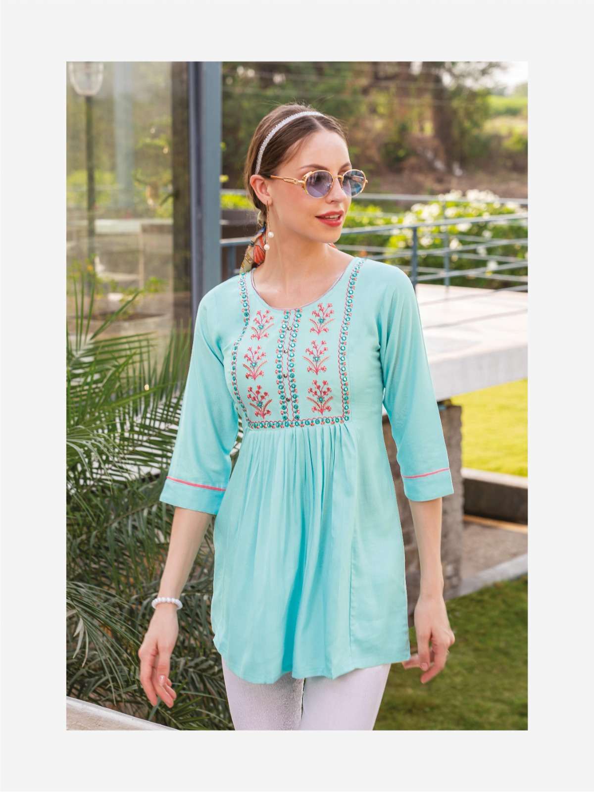 heritage kajree vol 4 series 401-407 rayon slub kurti 