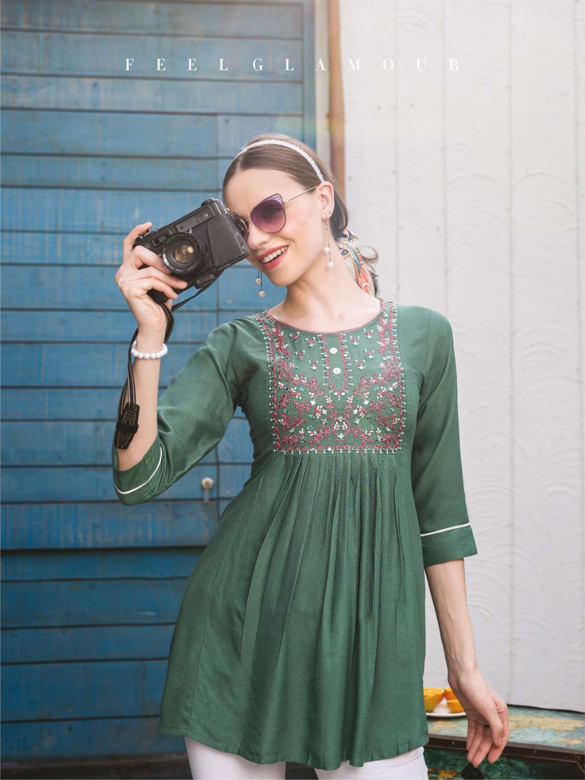 heritage kajree vol 4 series 401-407 rayon slub kurti 