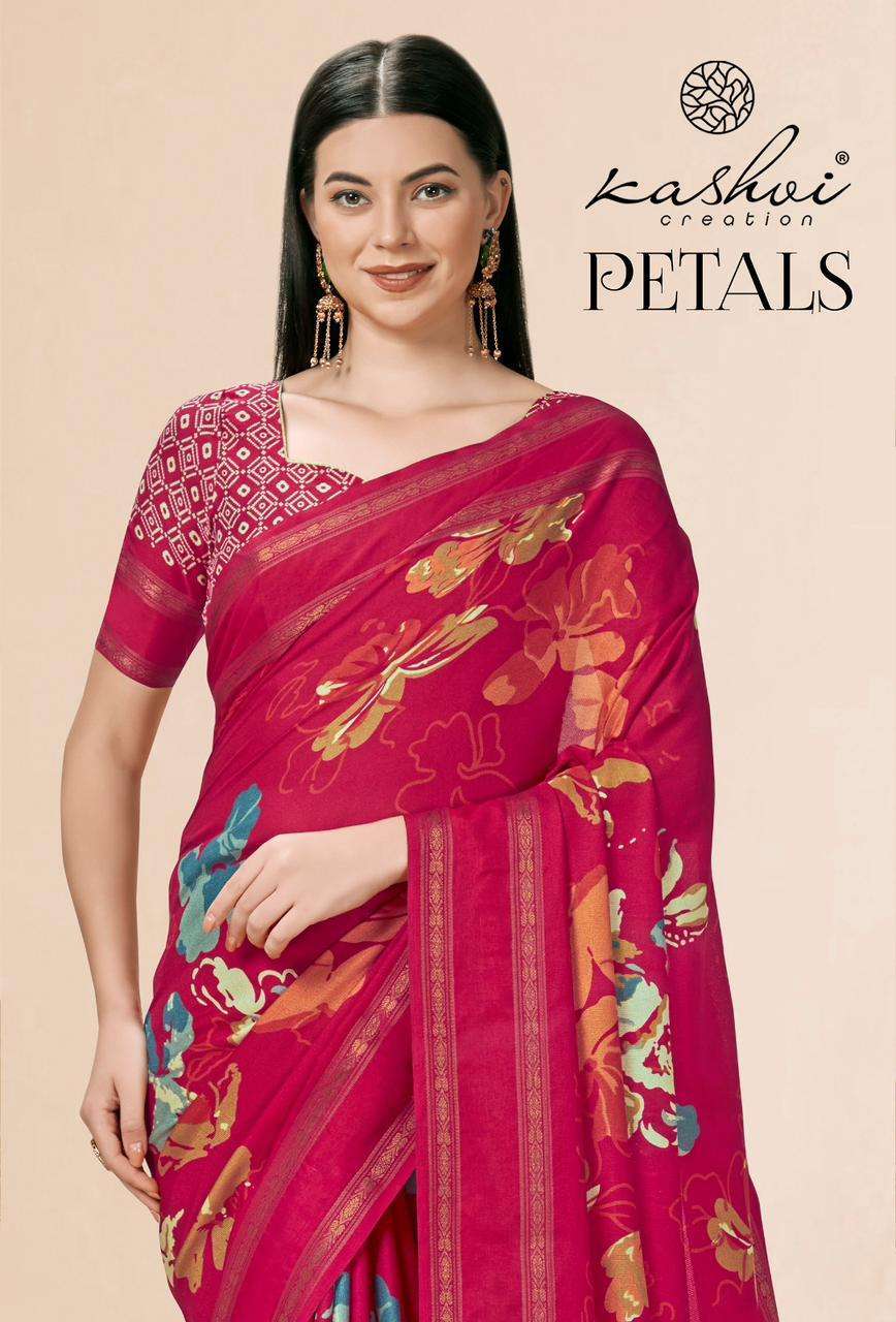 kashvi creation petals series 79001-79008 jute silk saree