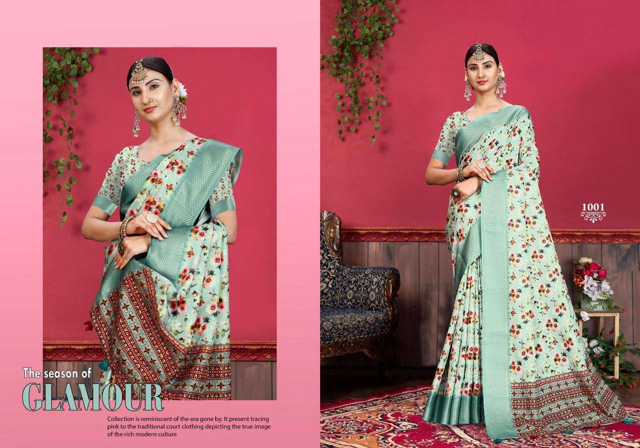 mintorsi heritage digital vol 10 series 1001-1006 Tusser Silk Banarsi saree