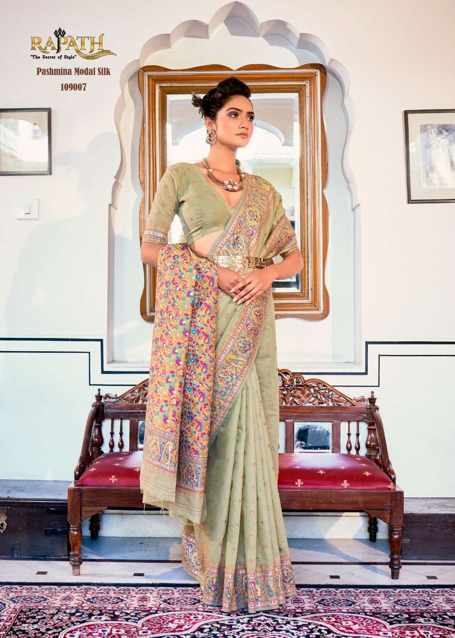 French-Oak Handloom Pure Pashmina Shawl from Kashmir with Sozni-Embroidery  by Hand | Exotic India Art