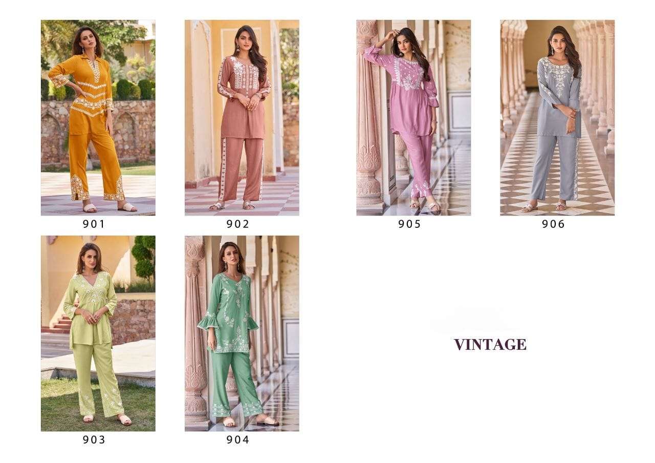 vintage designer heavy rayon coord sets