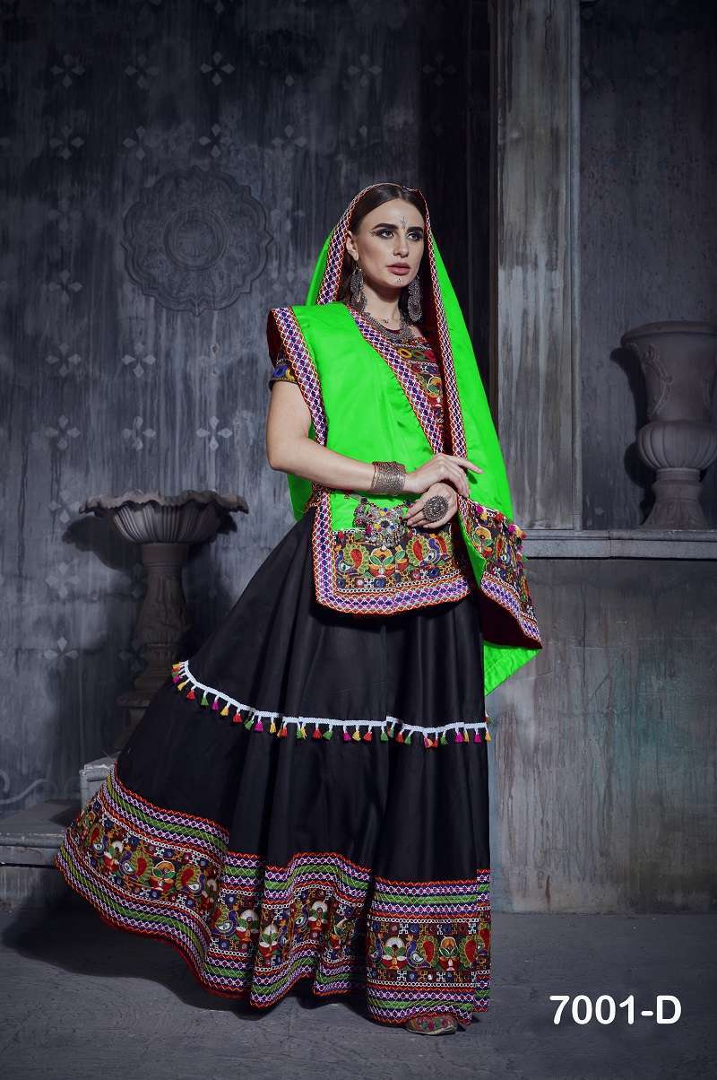 aawiya rajwadi vol 1 7001 color art silk lehenga