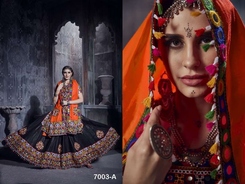 aawiya rajwadi vol 1 7003 color art silk lehenga