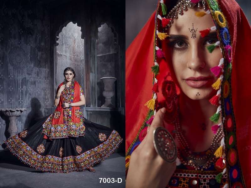 aawiya rajwadi vol 1 7003 color art silk lehenga