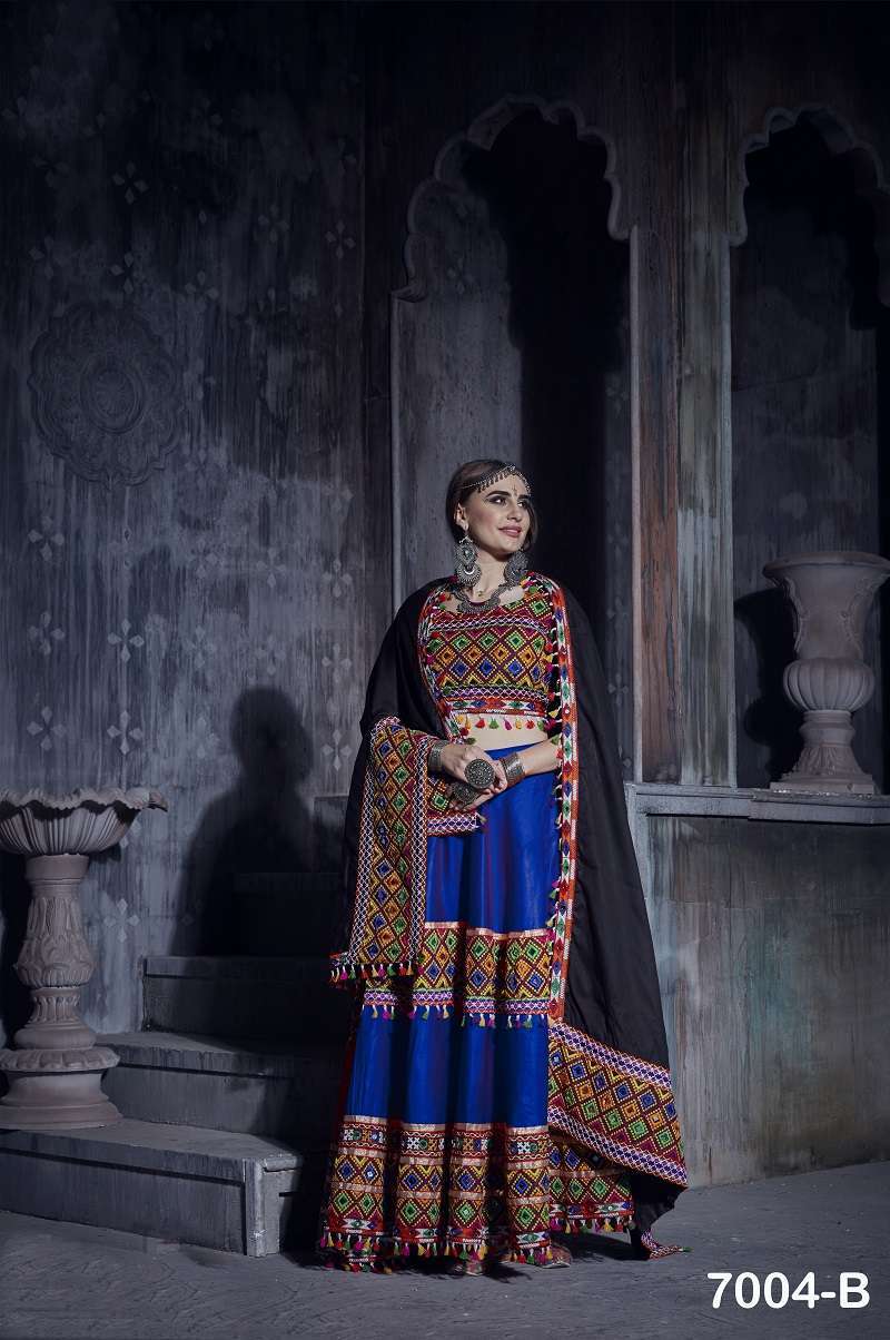 aawiya rajwadi vol 1 7004 color art silk lehenga
