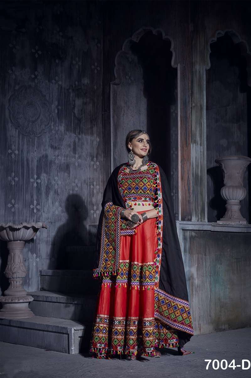 aawiya rajwadi vol 1 7004 color art silk lehenga
