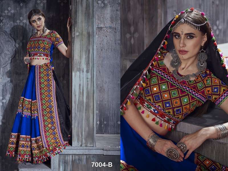 aawiya rajwadi vol 1 7004 color art silk lehenga