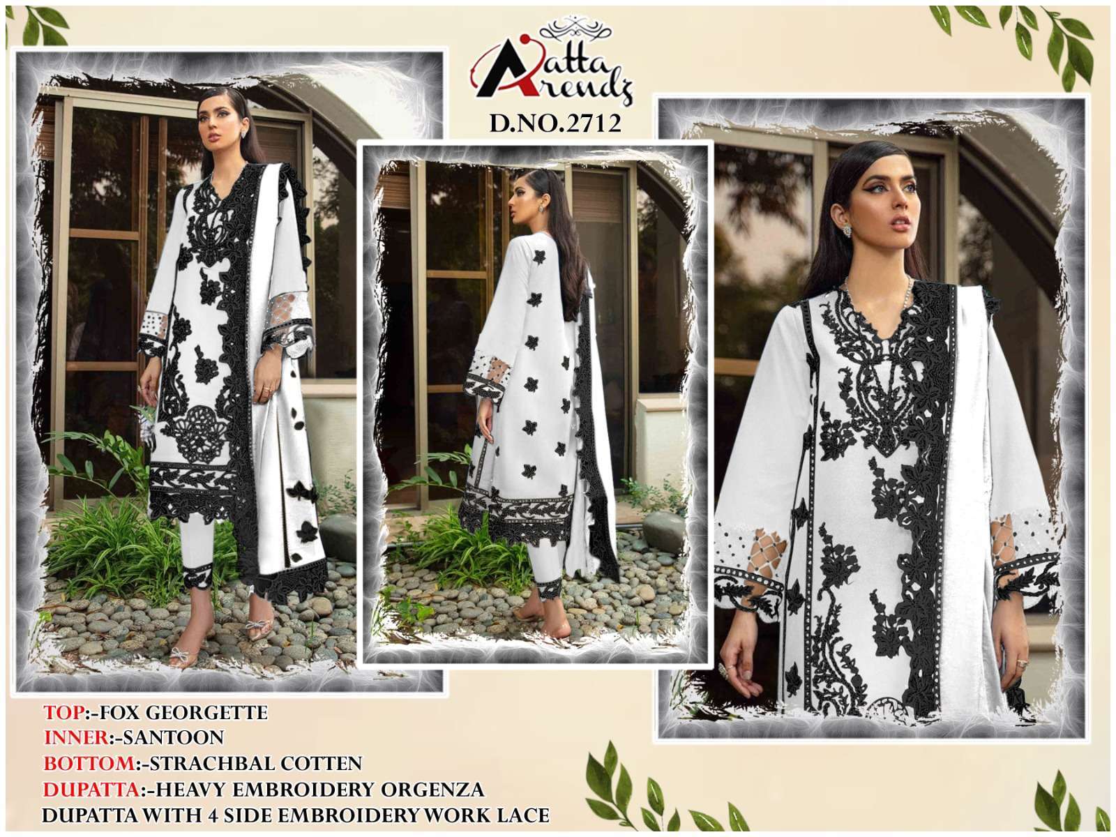 atta trendz 2712 new colors Pure Georgette suit
