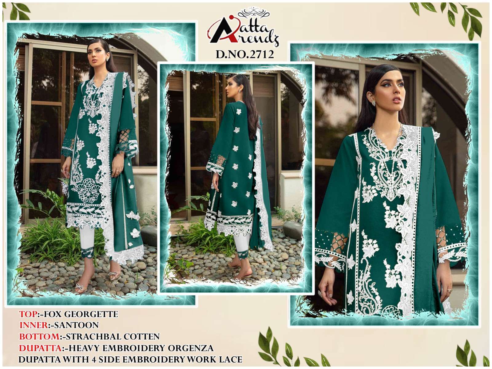atta trendz 2712 new colors Pure Georgette suit