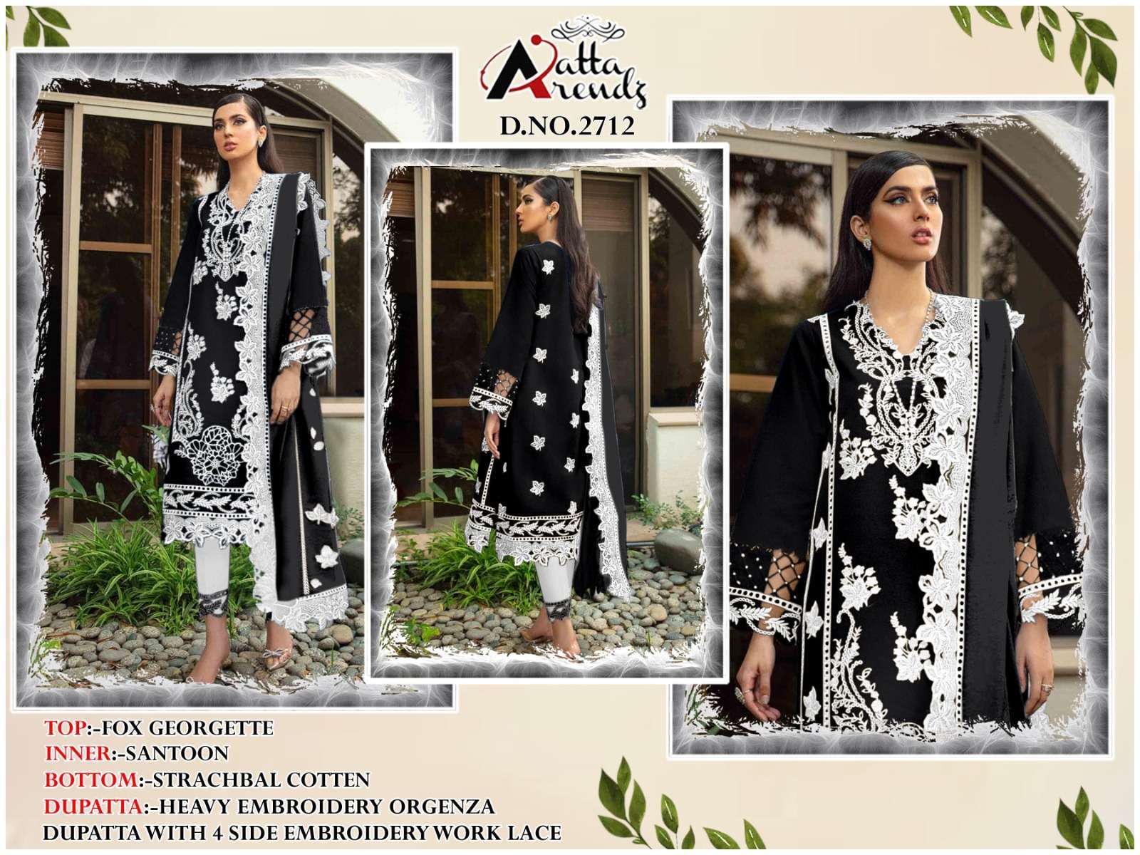 atta trendz 2712 new colors Pure Georgette suit