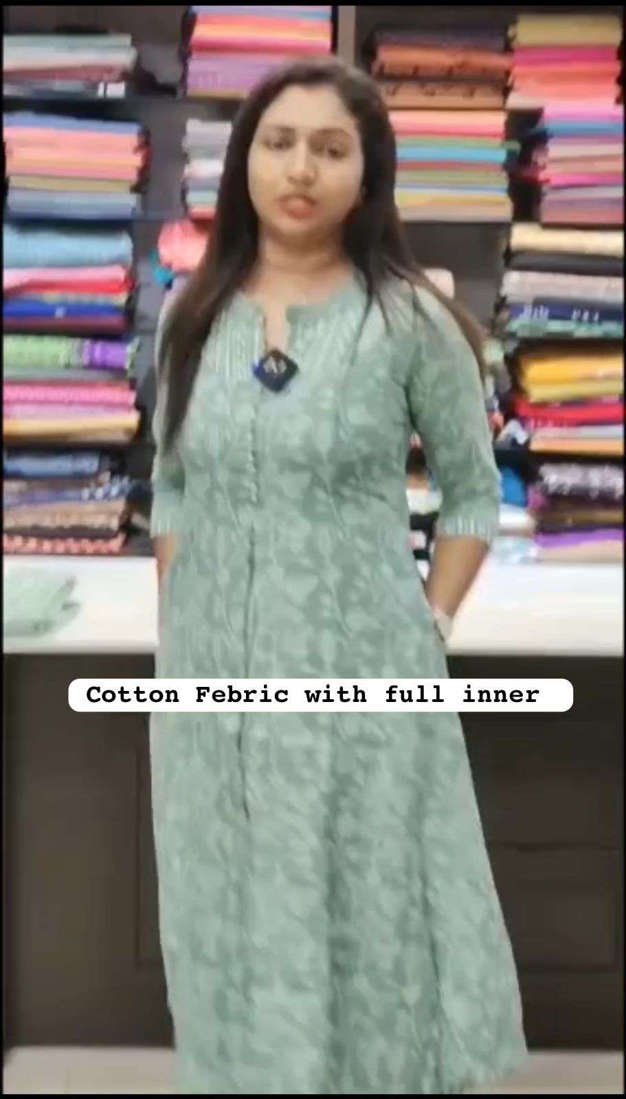 beautiful two colors Heavy Cottan Febric with full inner kurti