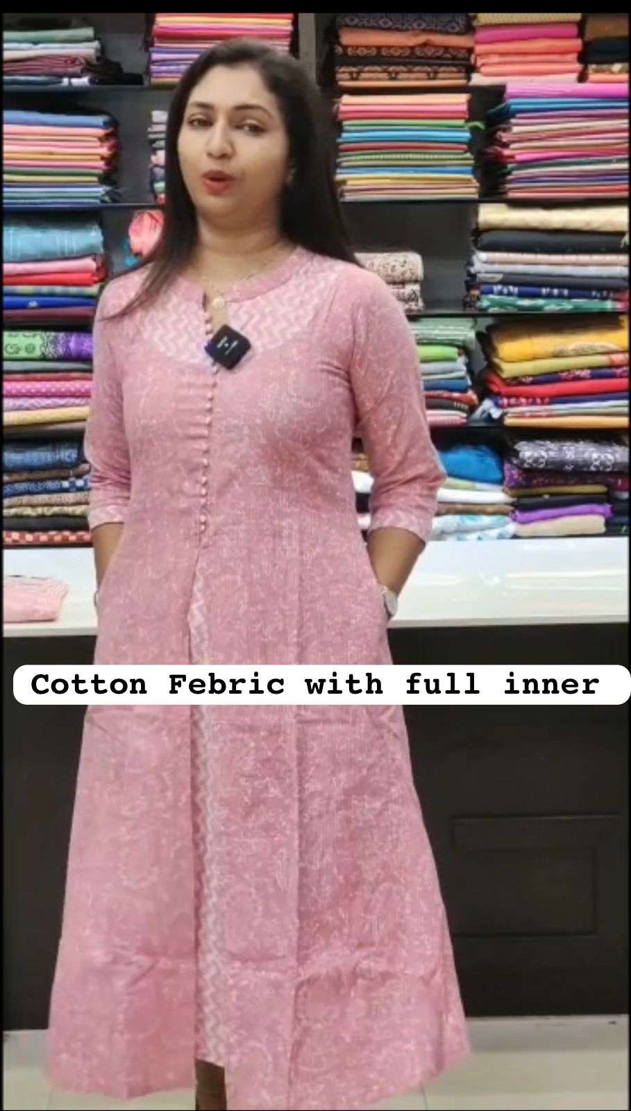beautiful two colors Heavy Cottan Febric with full inner kurti