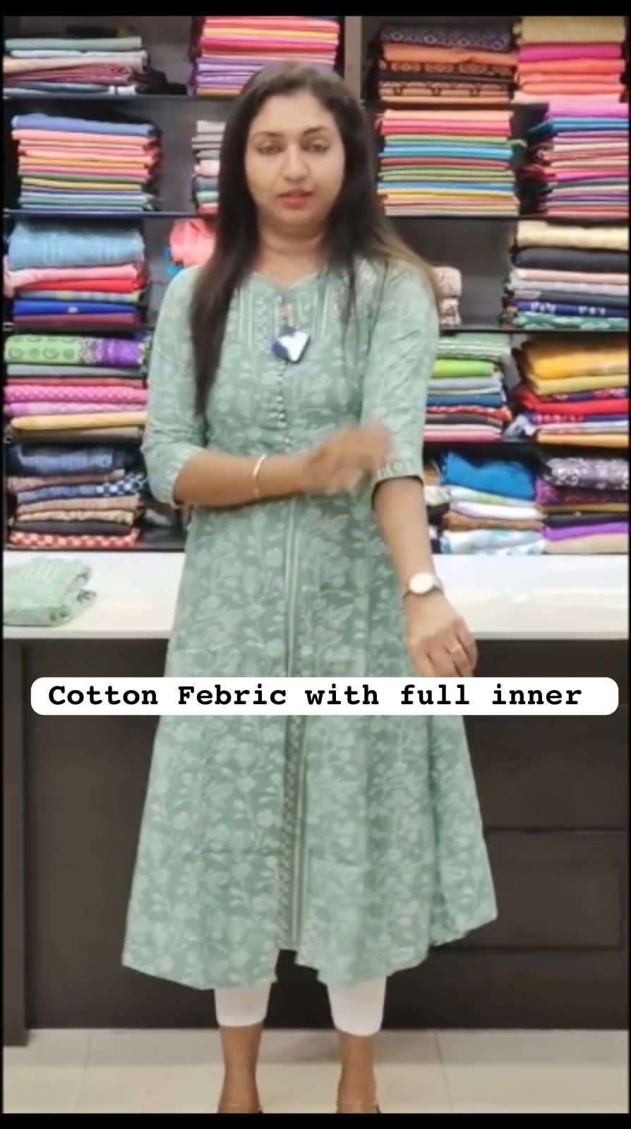 beautiful two colors Heavy Cottan Febric with full inner kurti