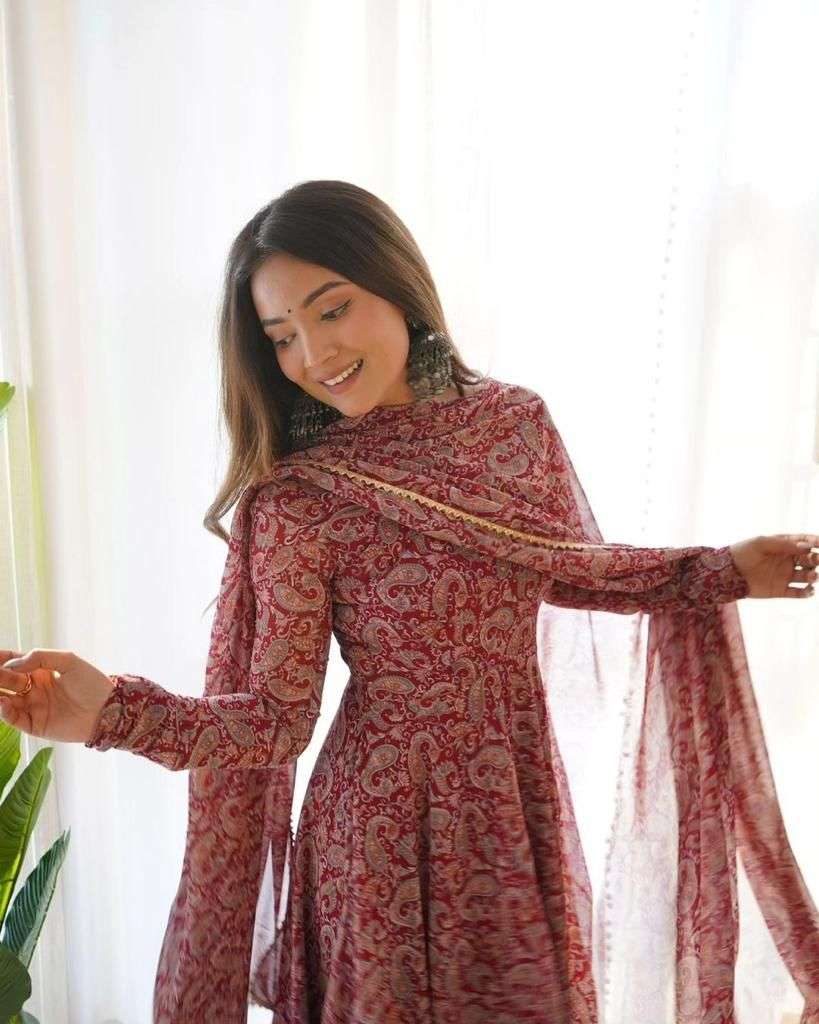 launching New Maltipal Colorfull flower Maxy gown with dupatta