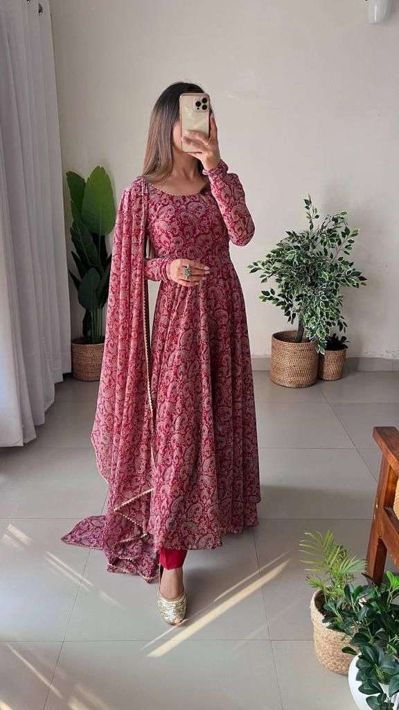 launching New Maltipal Colorfull flower Maxy gown with dupatta