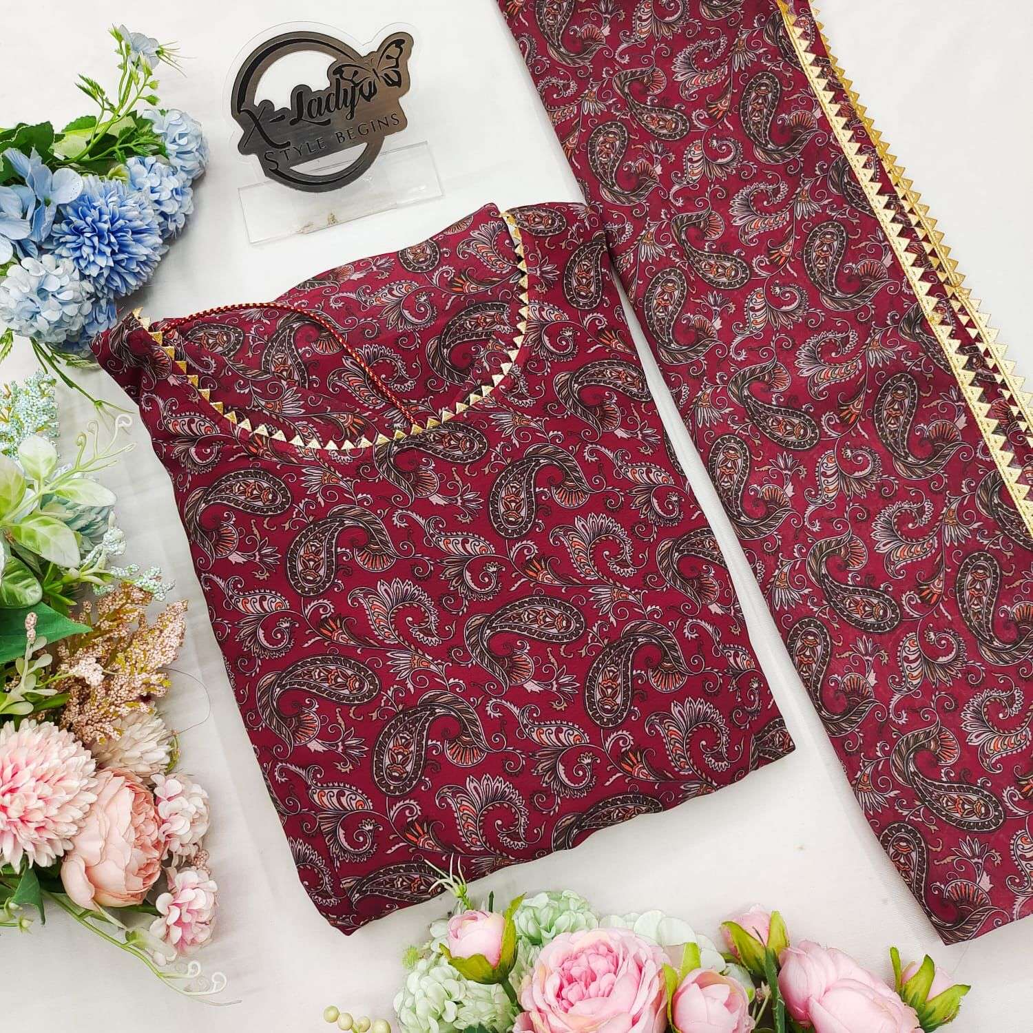 launching New Maltipal Colorfull flower Maxy gown with dupatta