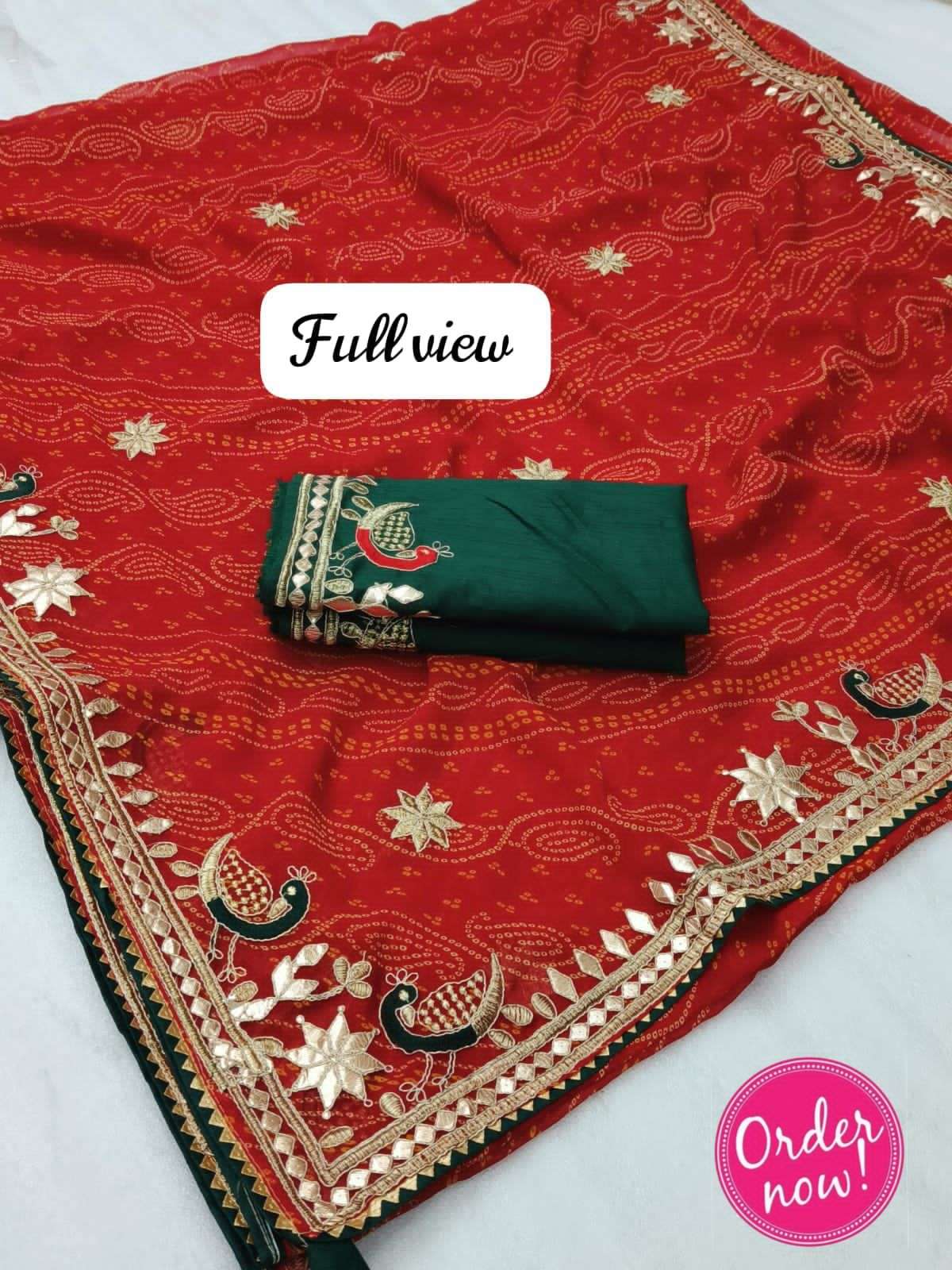 ms brand designer georgette feel saree