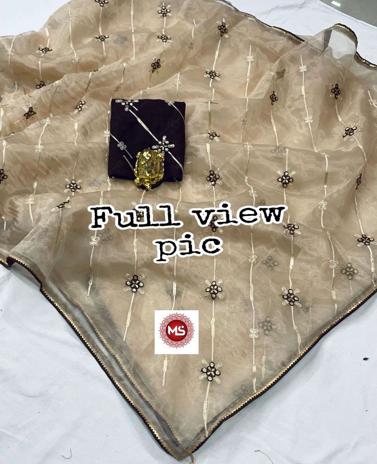 ms brand pure soft orgenza silk saree