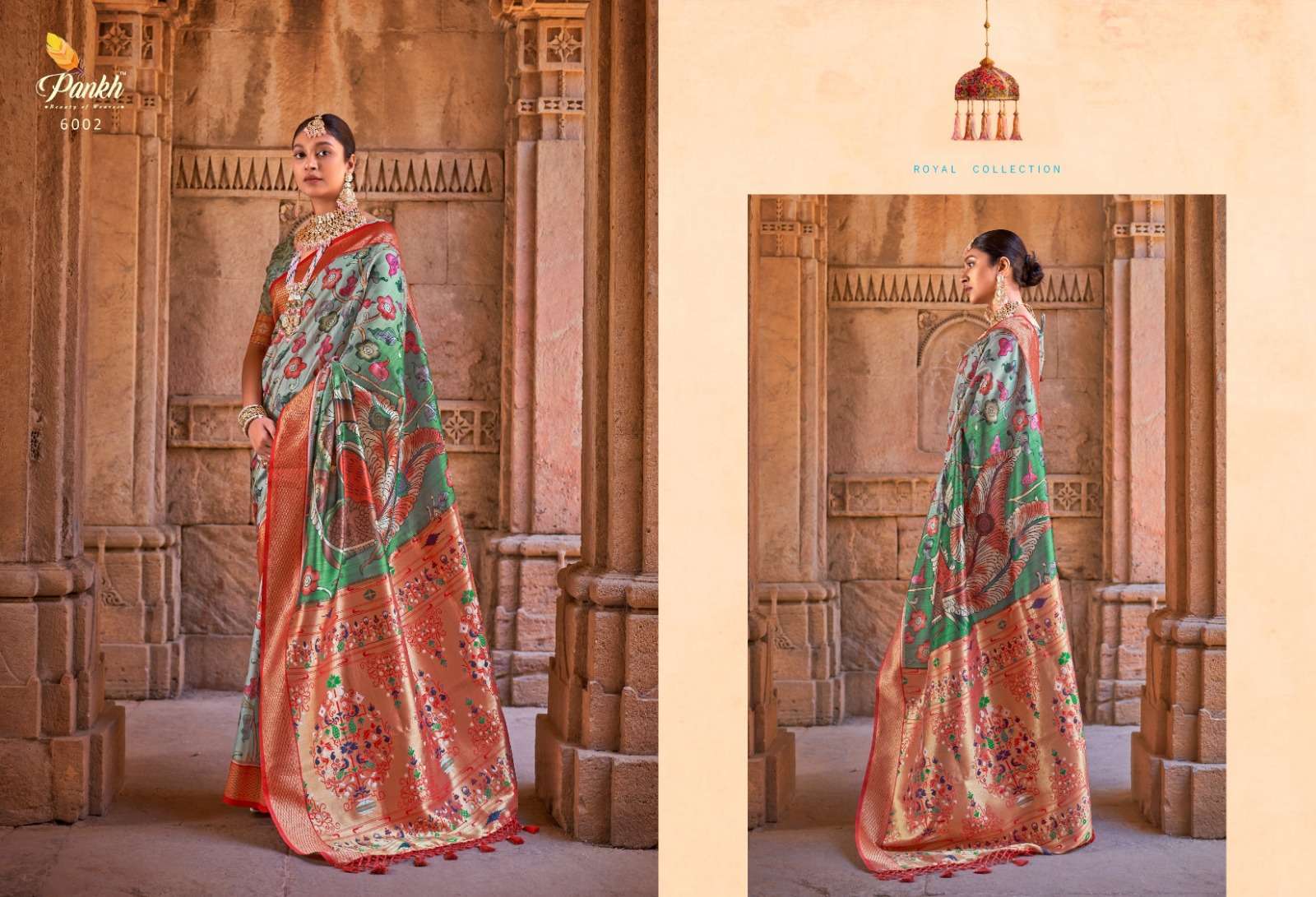 pankh heritage series 6001-6006 paithani saree
