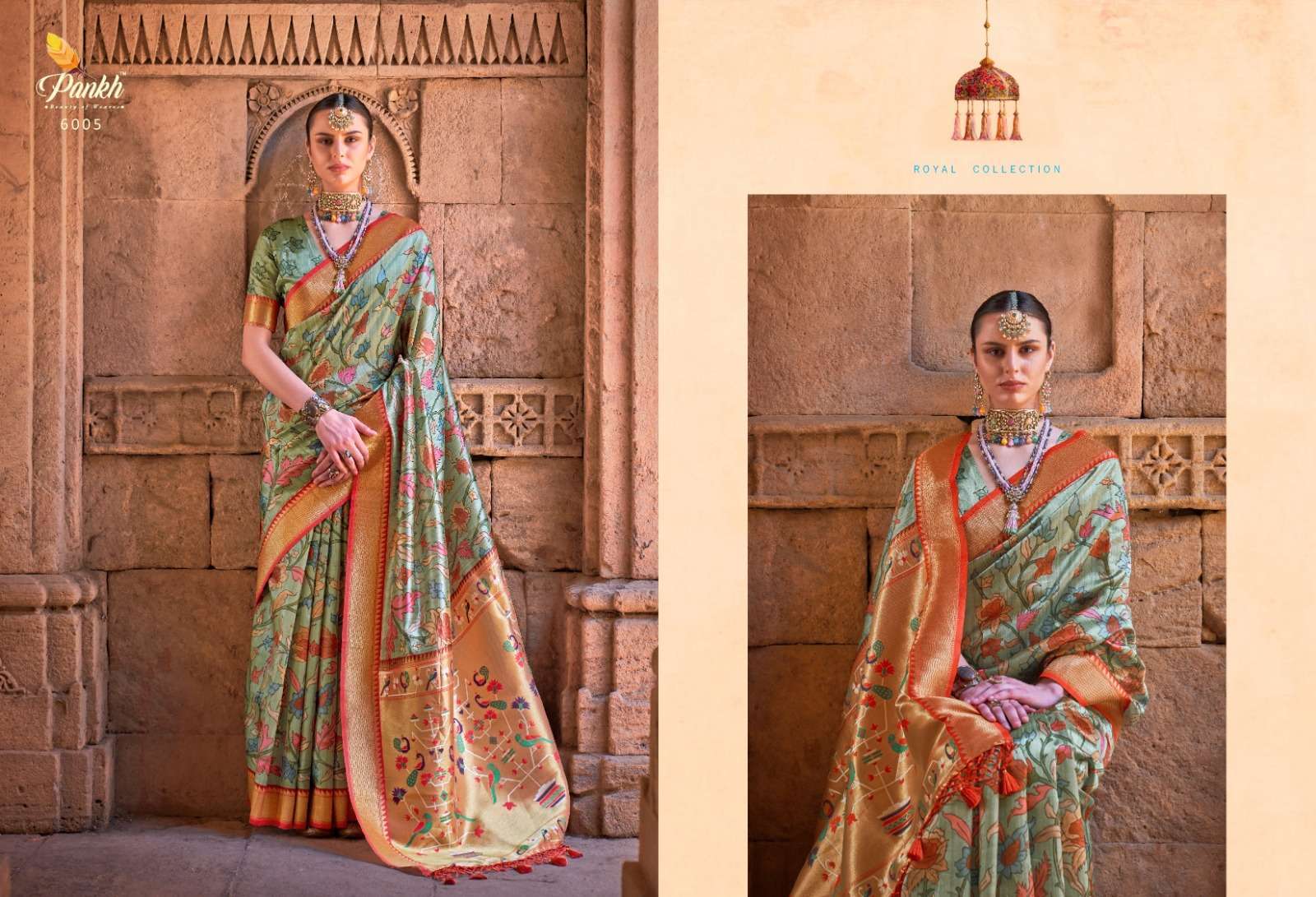 pankh heritage series 6001-6006 paithani saree