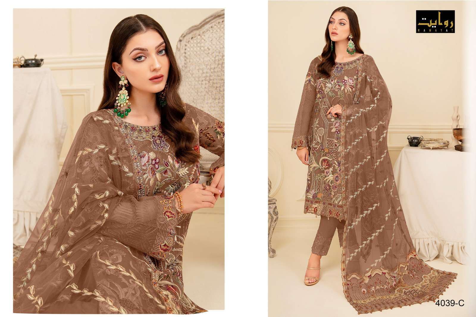 rawayat rangoon colors vol 17 series 4039 faux geogette suit 